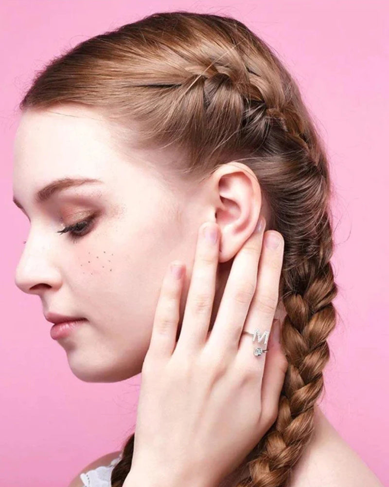 Zirka™ |Offener Zirkonia-Ring mit Initialen