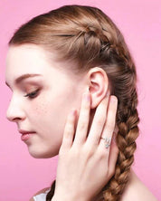 Zirka™ |Offener Zirkonia-Ring mit Initialen