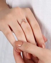 Zirka™ |Offener Zirkonia-Ring mit Initialen