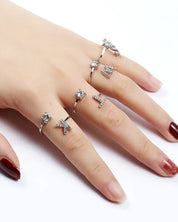 Zirka™ |Offener Zirkonia-Ring mit Initialen