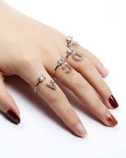 Zirka™ |Offener Zirkonia-Ring mit Initialen