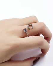 Zirka™ |Offener Zirkonia-Ring mit Initialen