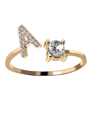 Zirka™ |Offener Zirkonia-Ring mit Initialen