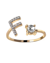 Zirka™ |Offener Zirkonia-Ring mit Initialen