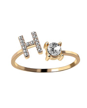 Zirka™ |Offener Zirkonia-Ring mit Initialen