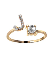 Zirka™ |Offener Zirkonia-Ring mit Initialen