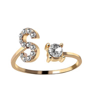 Zirka™ |Offener Zirkonia-Ring mit Initialen