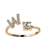 Zirka™ |Offener Zirkonia-Ring mit Initialen