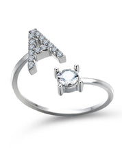 Zirka™ |Offener Zirkonia-Ring mit Initialen