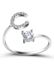 Zirka™ |Offener Zirkonia-Ring mit Initialen