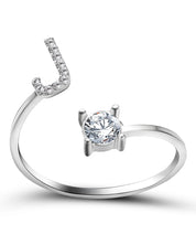 Zirka™ |Offener Zirkonia-Ring mit Initialen