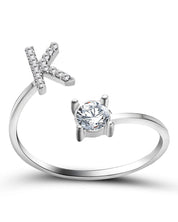 Zirka™ |Offener Zirkonia-Ring mit Initialen