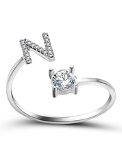 Zirka™ |Offener Zirkonia-Ring mit Initialen