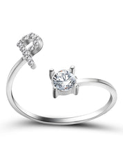 Zirka™ |Offener Zirkonia-Ring mit Initialen