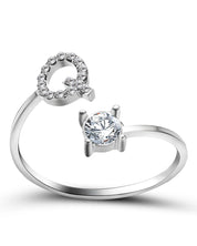 Zirka™ |Offener Zirkonia-Ring mit Initialen