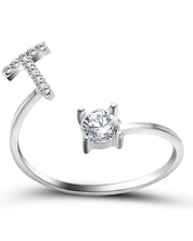 Zirka™ |Offener Zirkonia-Ring mit Initialen