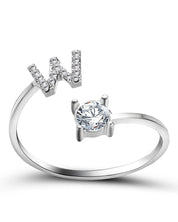 Zirka™ |Offener Zirkonia-Ring mit Initialen