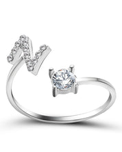 Zirka™ |Offener Zirkonia-Ring mit Initialen