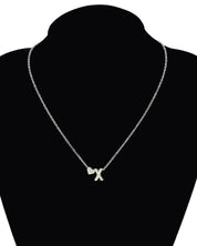 Valla™ | Verspielte Halskette mit pfirsichfarbenem Herz und Initialen