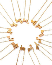 Valla™ | Verspielte Halskette mit pfirsichfarbenem Herz und Initialen